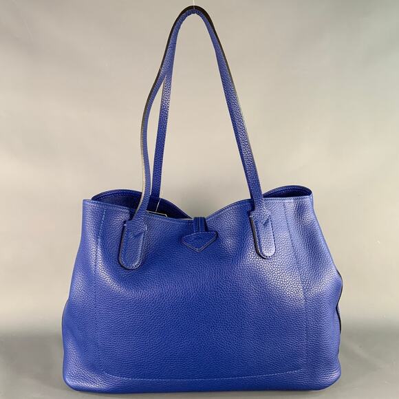 LONGCHAMP Blue Pebble Grain Leather Tote Handbag - Picture 4 of 11